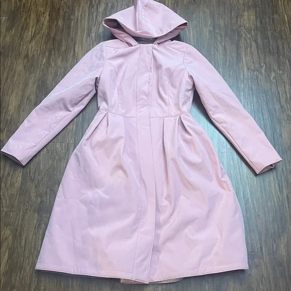 EUC RainSisters RARE Full Circle fit and flare pink Raincoat M - Picture 6 of 16